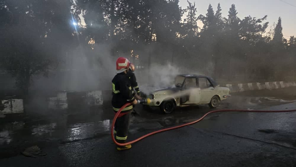 Car fire brought under control by zone firefighters