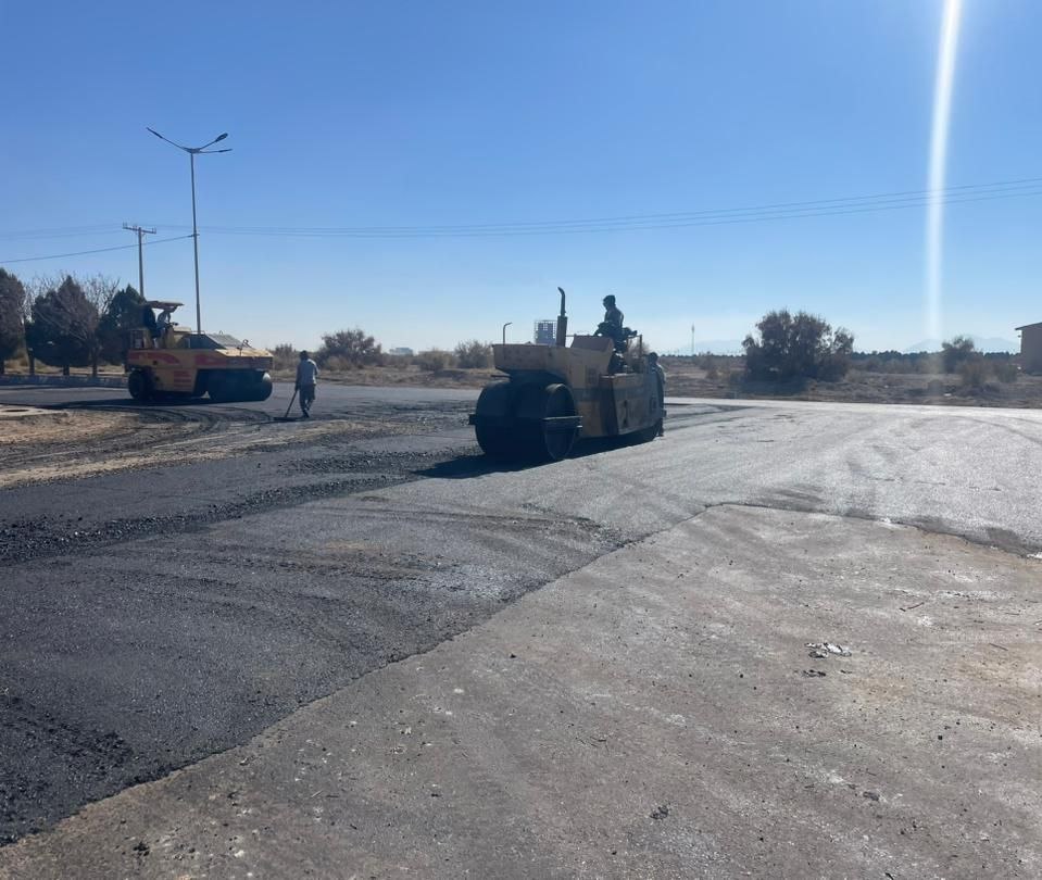 Road coating operation in the region